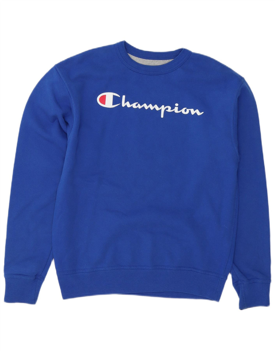 Felpa grafica da uomo Champion, maglione, cotone blu medio