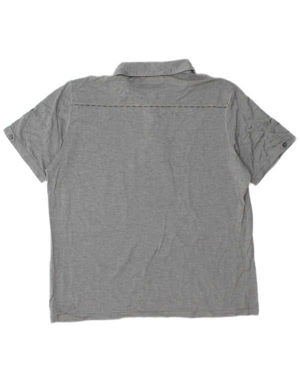 Polo da uomo Hugo Boss XL grigia chiazzata