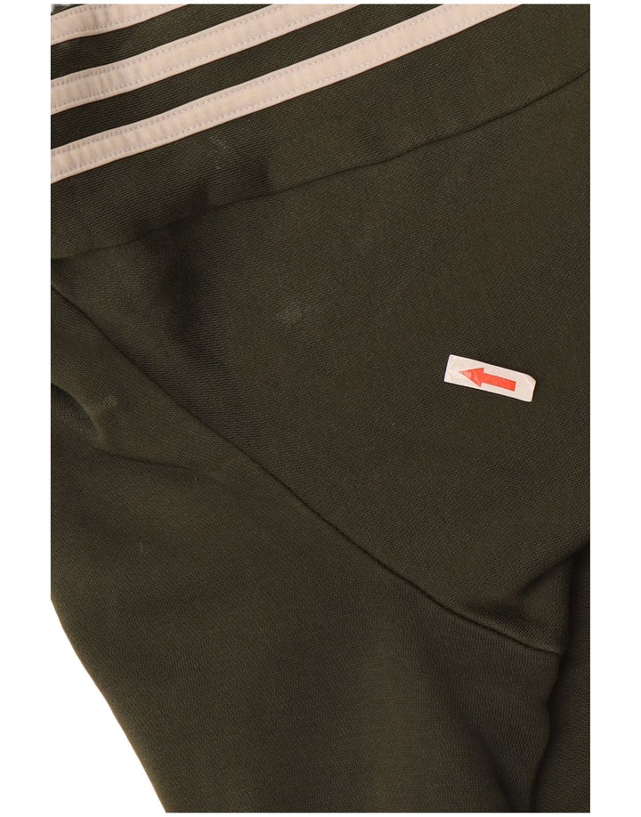 Felpa Adidas da uomo maglione grande in cotone color block kaki