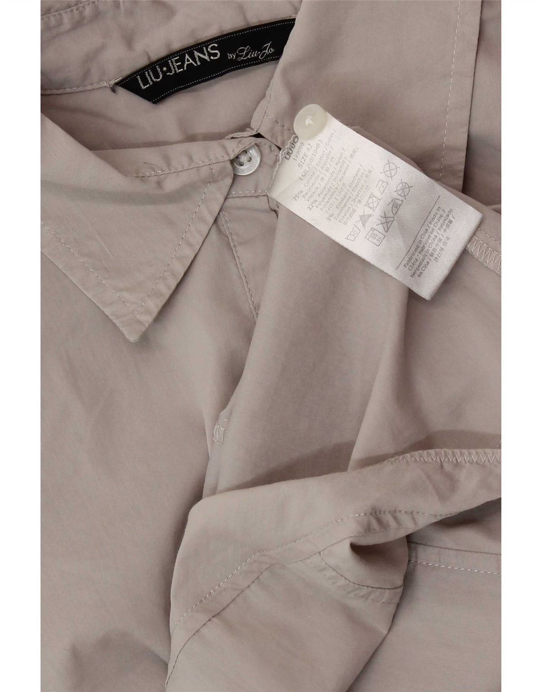 Body Camicia Donna Manica Lunga Liu Jo IT 42 Cotone Grigio Medio