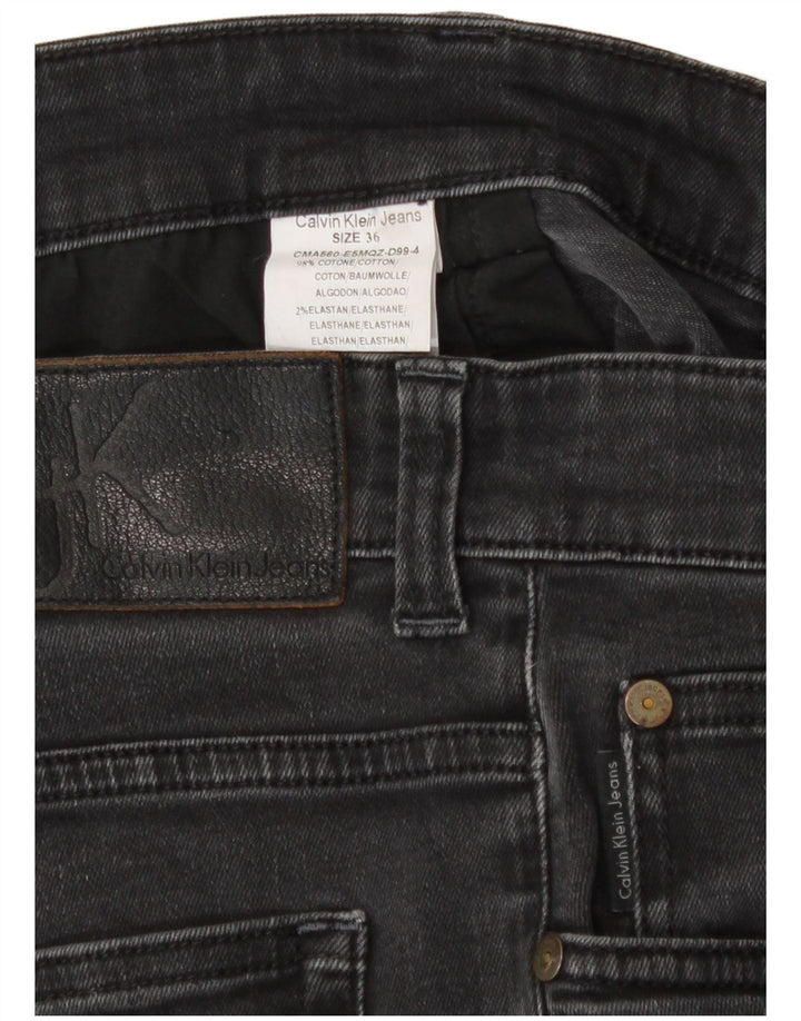Jeans dritti da uomo Calvin Klein W36 L32 cotone grigio