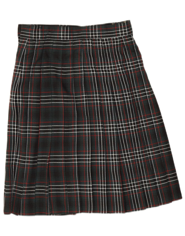 Gonna a portafoglio da donna C&A UK 10 piccola W26 poliestere scozzese verde
