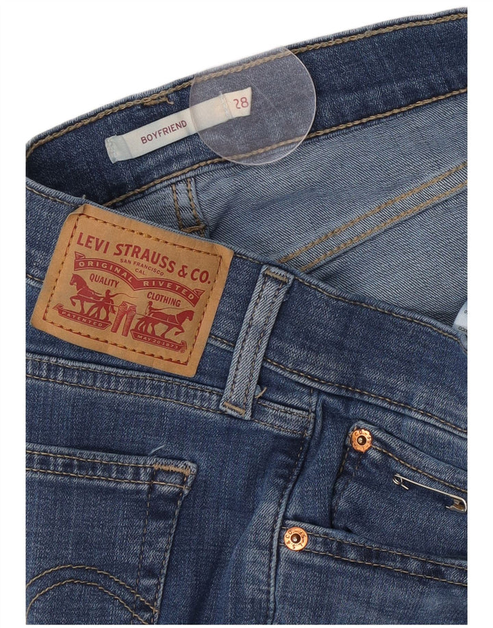 Jeans cropped da donna Levi's Boyfriend W28 L26 cotone blu