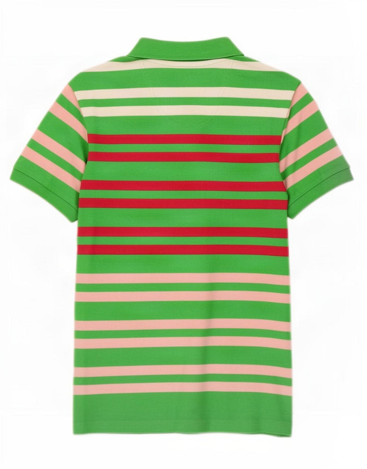 Polo Puma da uomo piccola a righe verdi