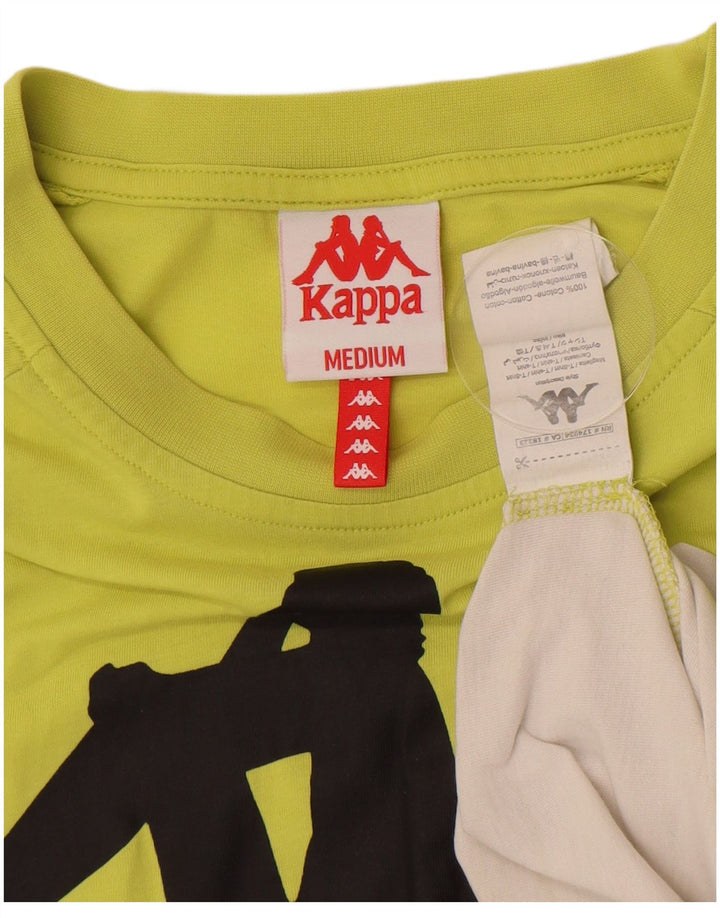 T-shirt grafica da uomo Kappa Top in cotone color block verde medio