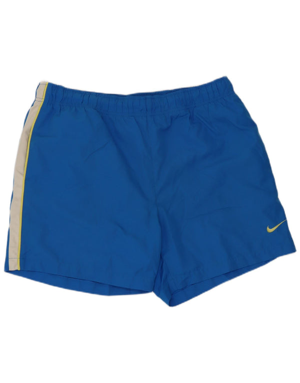 Pantaloncini da bagno da uomo Nike Large blu in poliestere color block