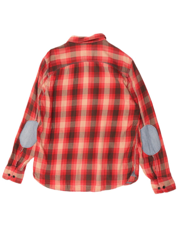 Levi's Camicia in flanella da uomo in cotone a quadri rossi grandi