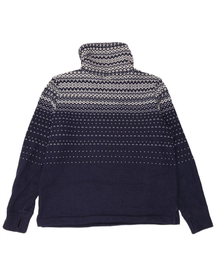 VINEYARD VINES Felpa da donna Maglione UK 14 Medio Blu navy Fair Isle