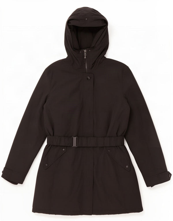 Cappotto imbottito con cappuccio da donna Zara UK 18 XL cotone nero