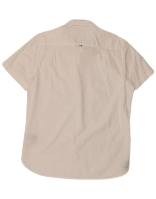 Camicia a maniche corte da uomo Superdry XL in cotone bianco