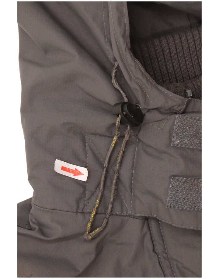 Giacca a vento con cappuccio da uomo SUPERDRY UK 38 Nylon grigio medio