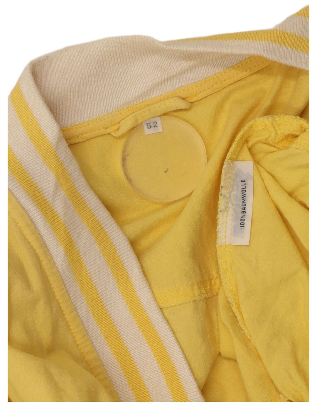 Bomber vintage da uomo IT 52 XL in cotone giallo