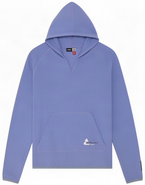 Gas Maglia in pile con cappuccio da donna UK 10 Small Blu Poliestere
