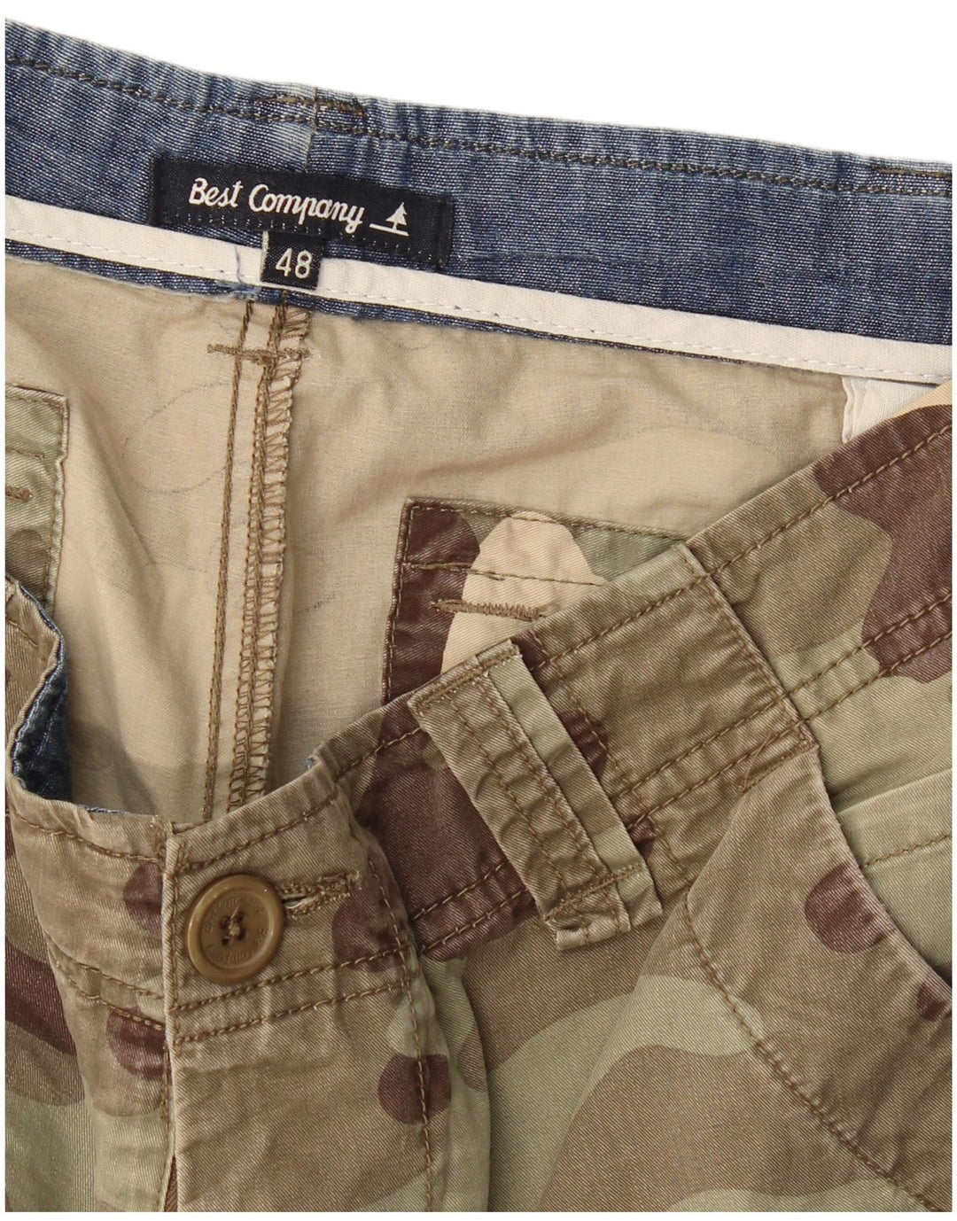 Pantaloncini cargo da donna Best Company IT 48 medi W36 mimetici kaki