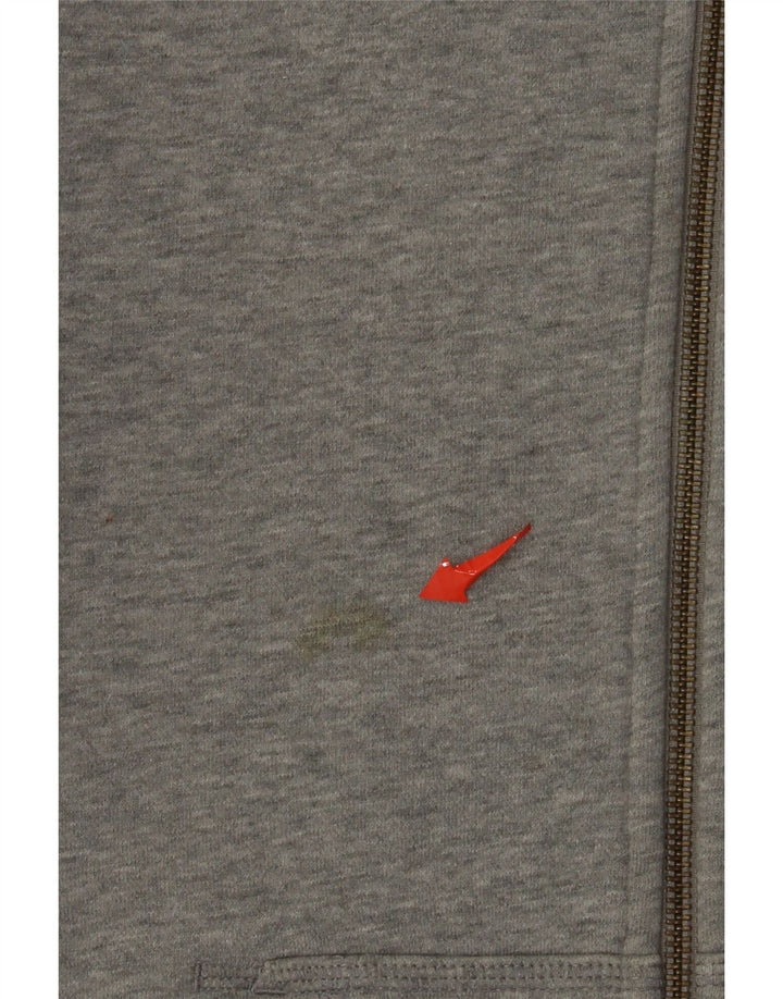 Felpa con cappuccio e zip Nike da uomo in cotone screziato grigio medio