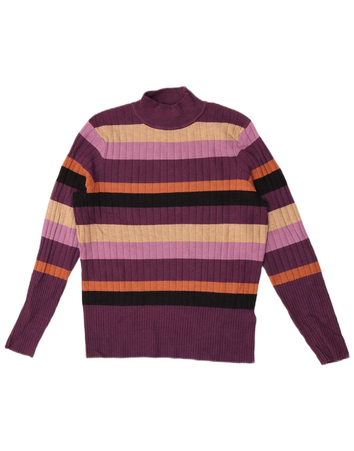 Maglione maglione a collo alto da donna Marks & Spencer UK 12 Viola medio