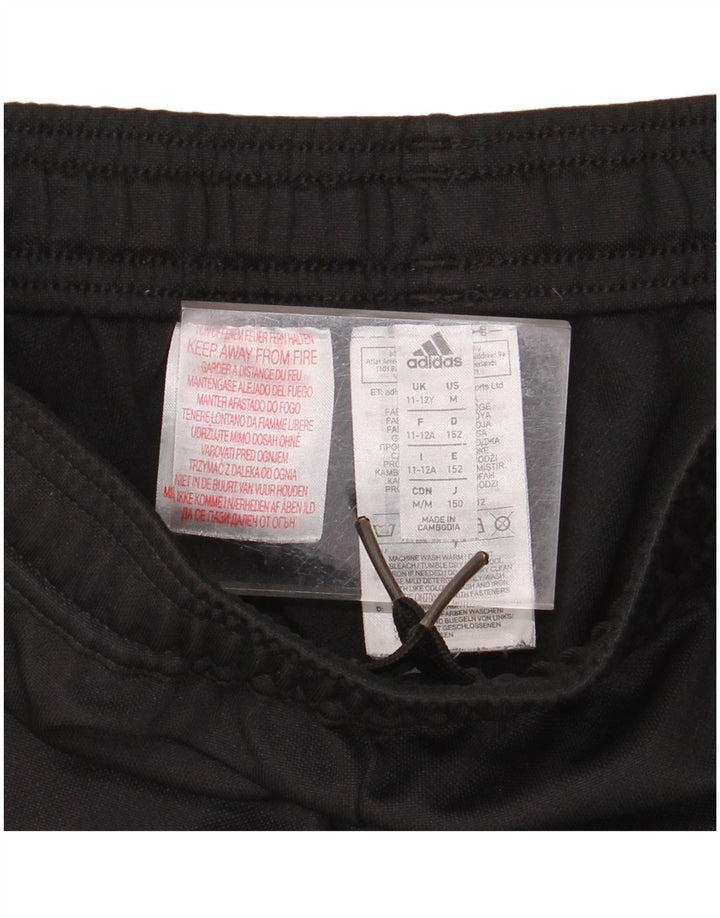 ADIDAS Boys Climacool Tracksuit Trousers 11-12 Years Black Polyester