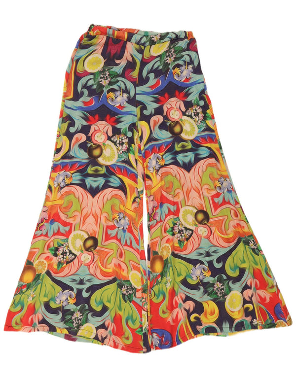 Vintage Womens Abstract Pattern Flare Trousers Small W26 L29 Multicoloured