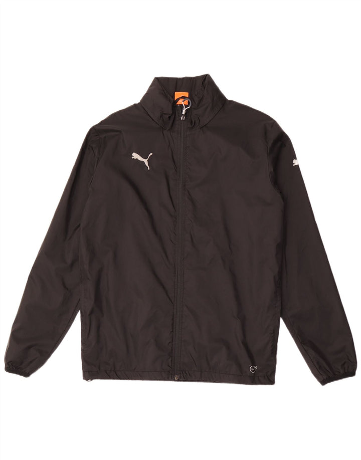 Giacca antipioggia con cappuccio da uomo PUMA UK 38 nylon nero medio