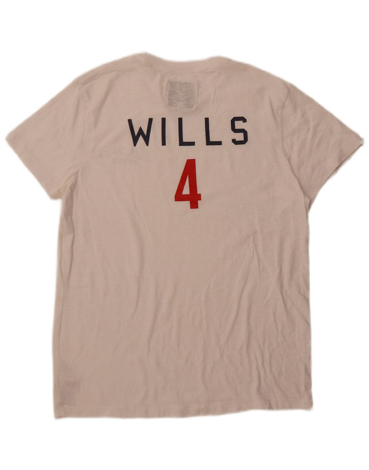 JACK WILLS T-shirt grafica da uomo grande in cotone bianco