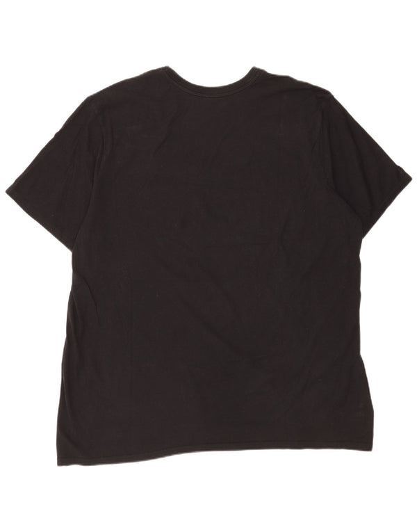 T-shirt grafica da uomo con taglio atletico NIKE Top 2XL cotone nero