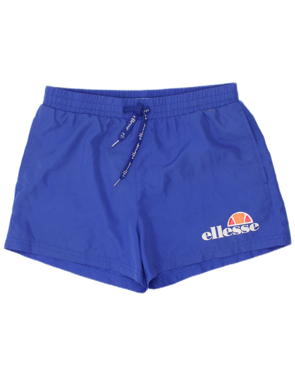 Pantaloncini da bagno con grafica Ellesse per ragazzi 11-12 anni in poliestere blu