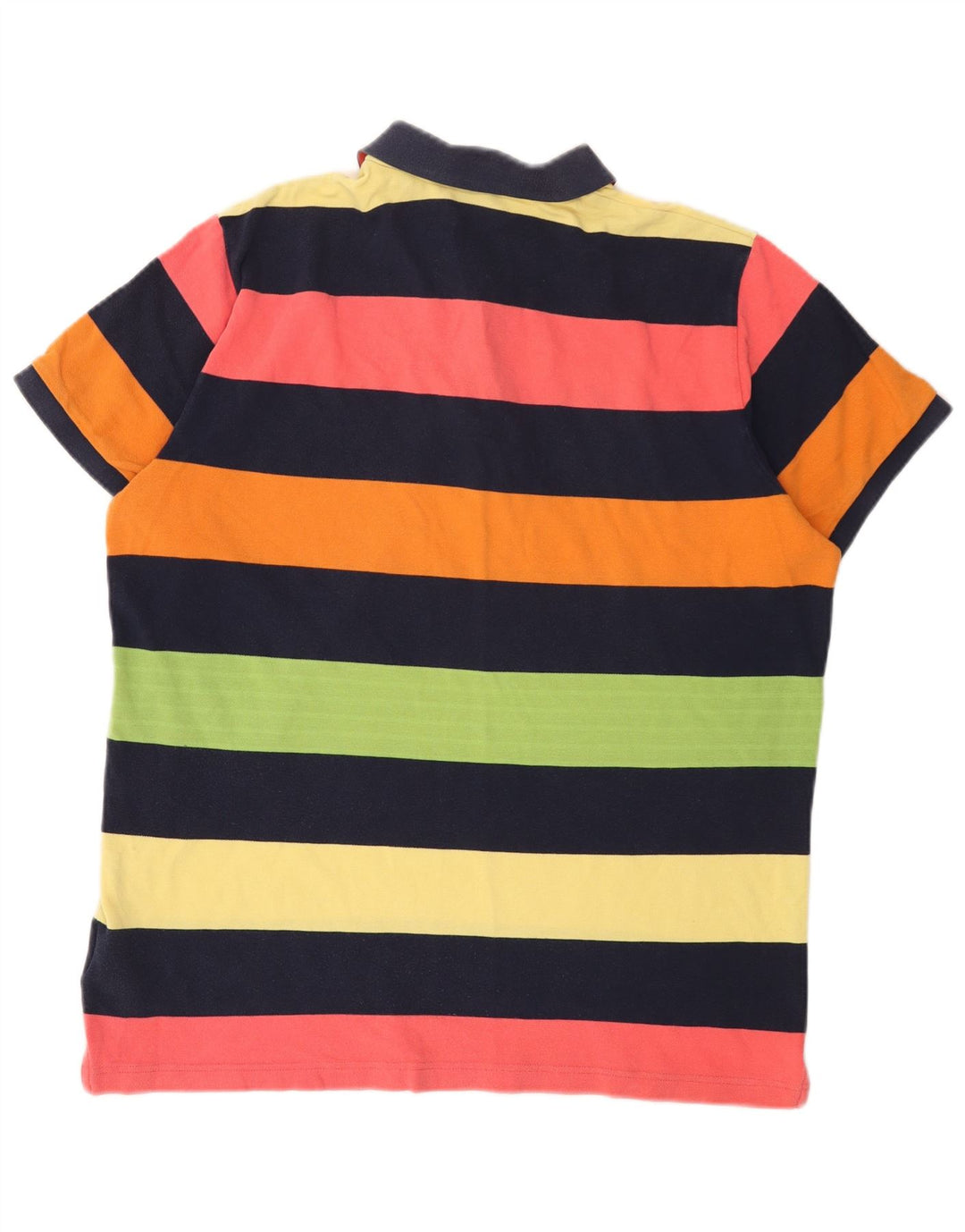 Polo da rugby da uomo Gant grande in cotone a righe multicolori