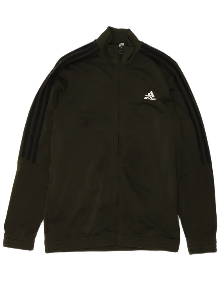 Giacca Top della tuta da ragazzo Adidas 15-16 anni in poliestere verde