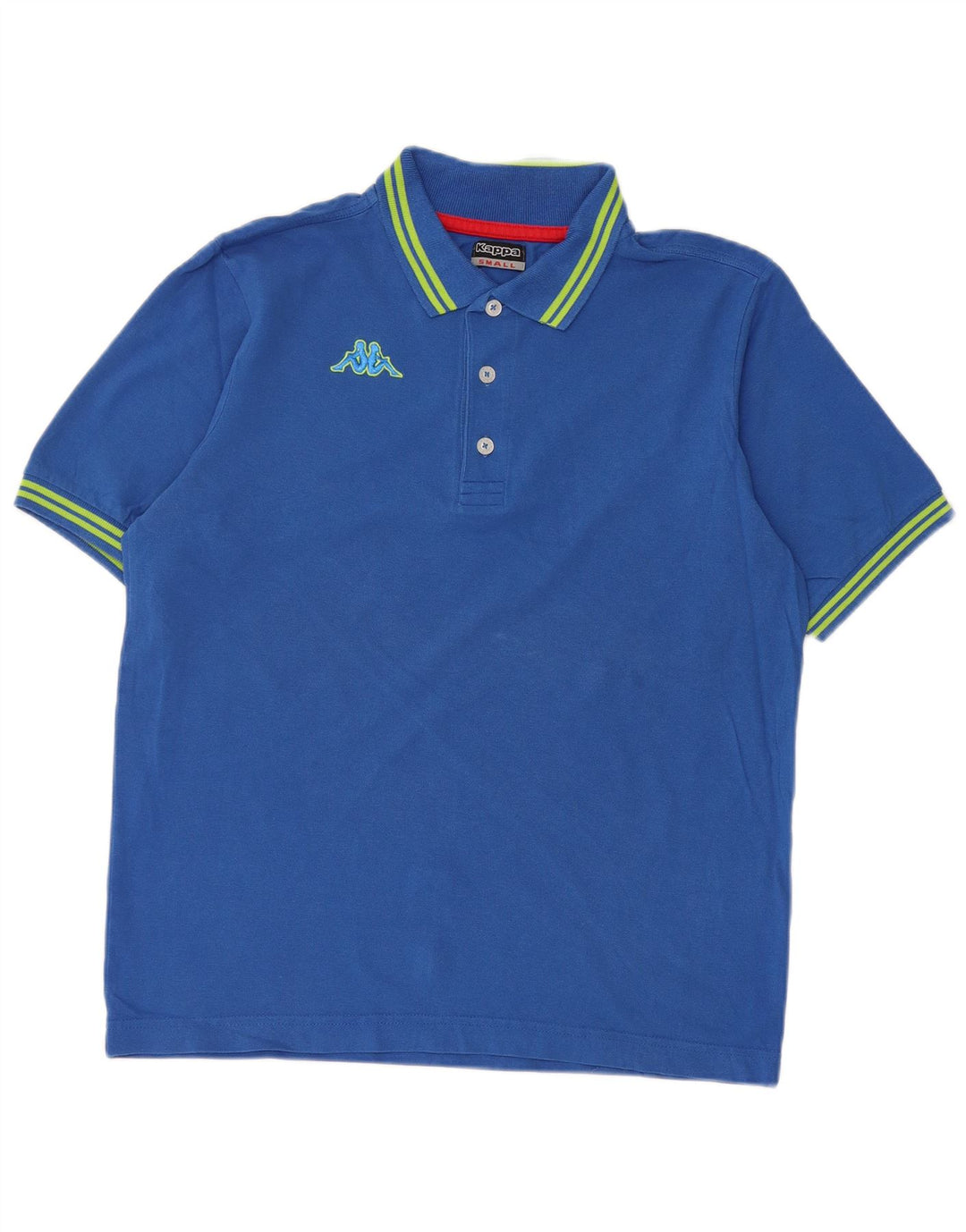 Polo Kappa Uomo Piccola in Cotone Rigato Blu
