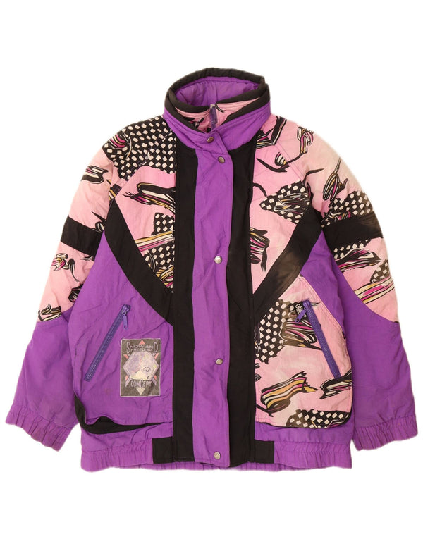 Giacca da sci oversize da donna Etirel UK 10 Small Nylon geometrico viola