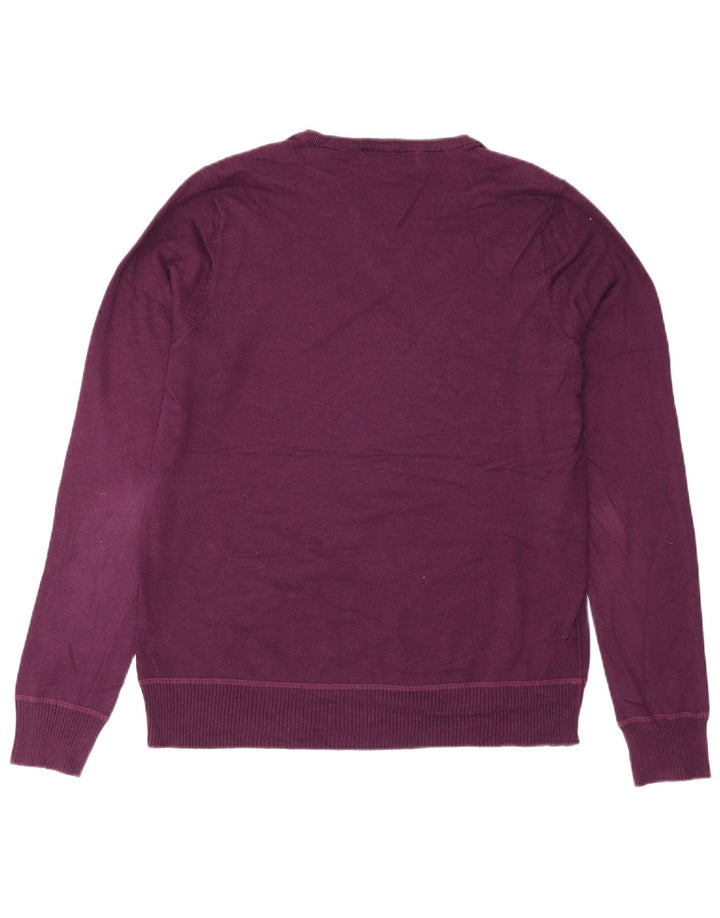 Maglione Zara da uomo con scollo a V grande viola