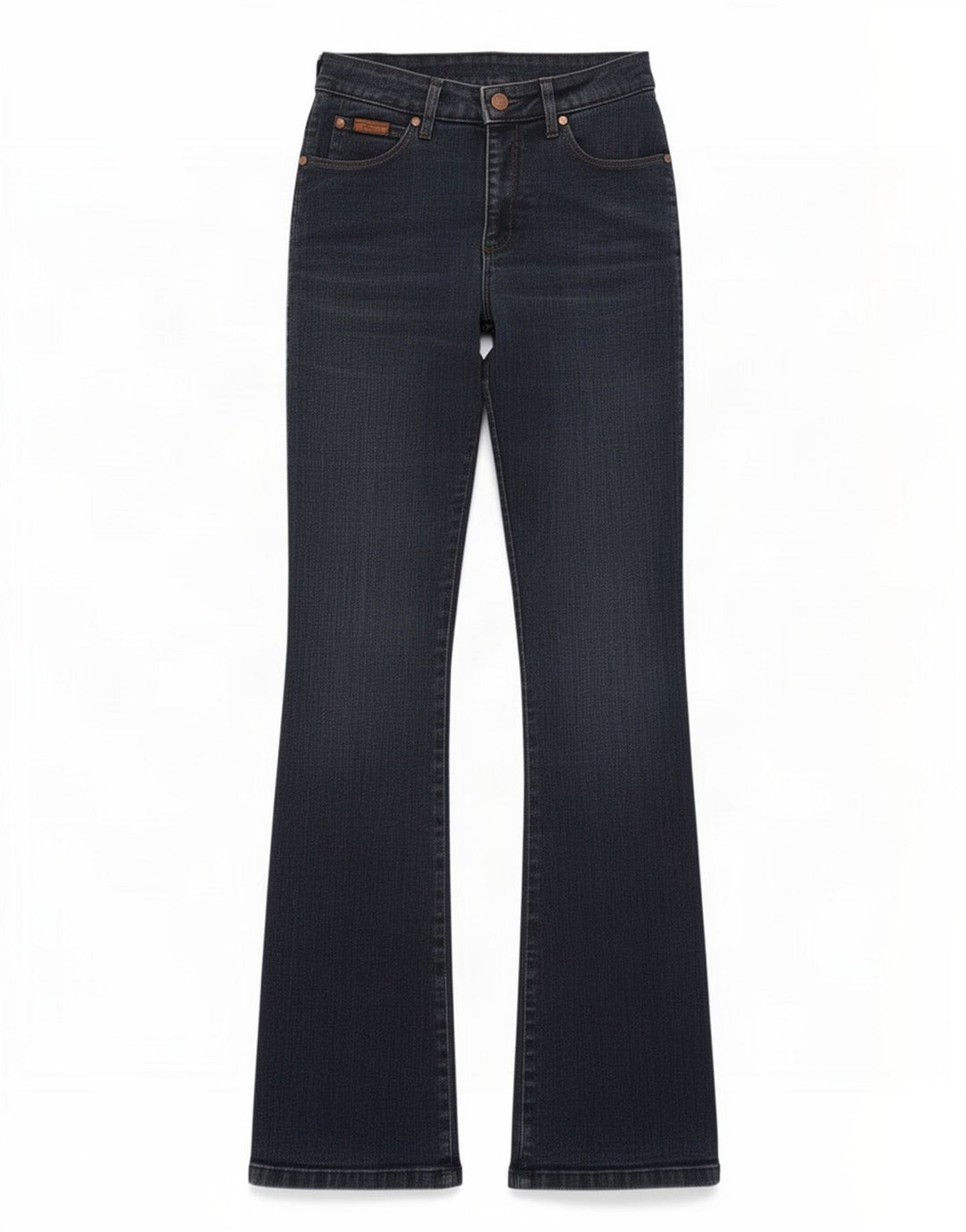 Jeans bootcut regolari da donna Wrangler W28 L32 cotone blu navy