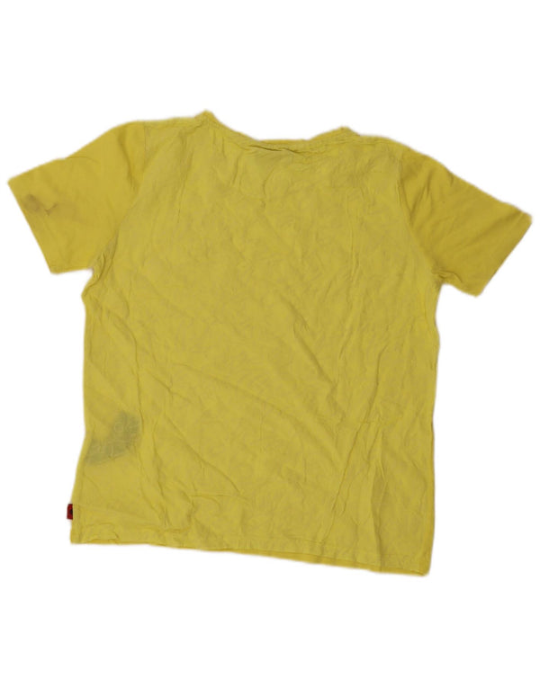 Maglietta Kappa da donna Top UK 10 piccola in cotone giallo