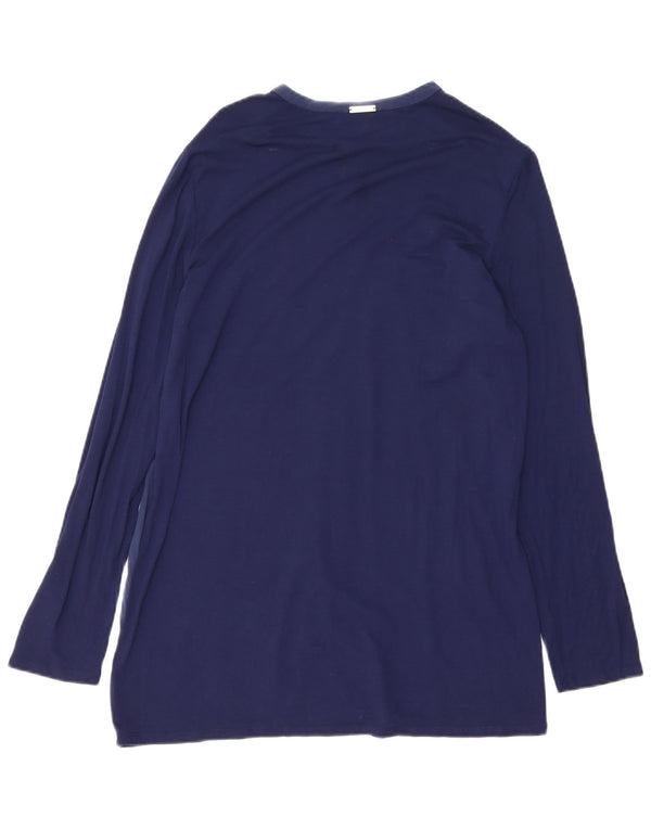 Abito a trapezio a maniche lunghe da donna Liu Jo UK 10 Small in viscosa blu navy