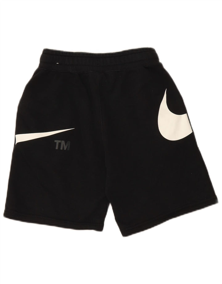 Pantaloncini sportivi con grafica NIKE da ragazzo 10-11 anni, cotone nero medio