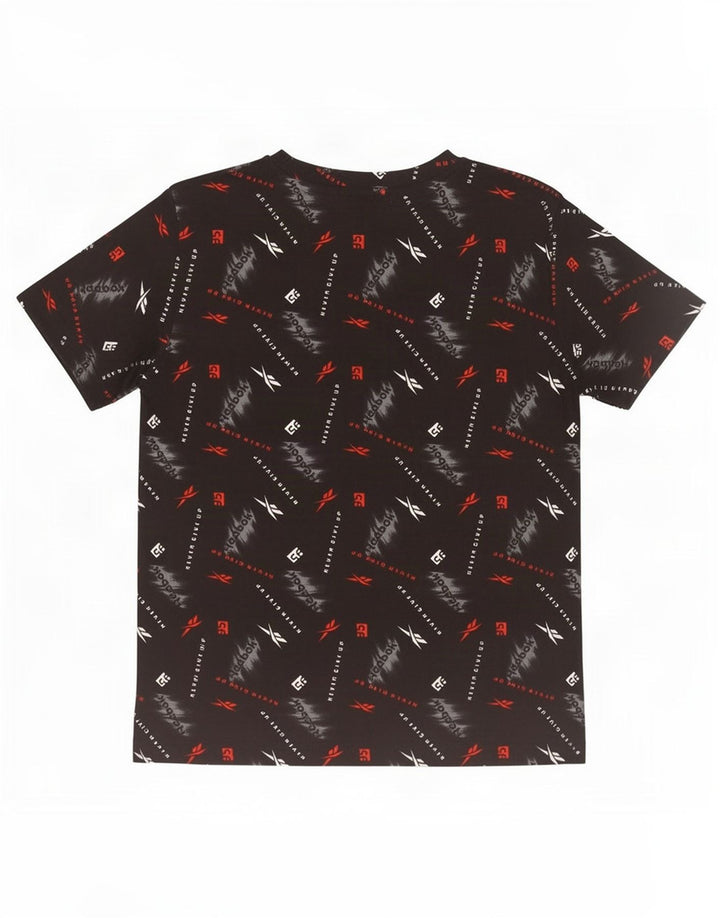 T-shirt grafica Reebok da ragazzo, 11-12 anni, media, nera, in poliestere