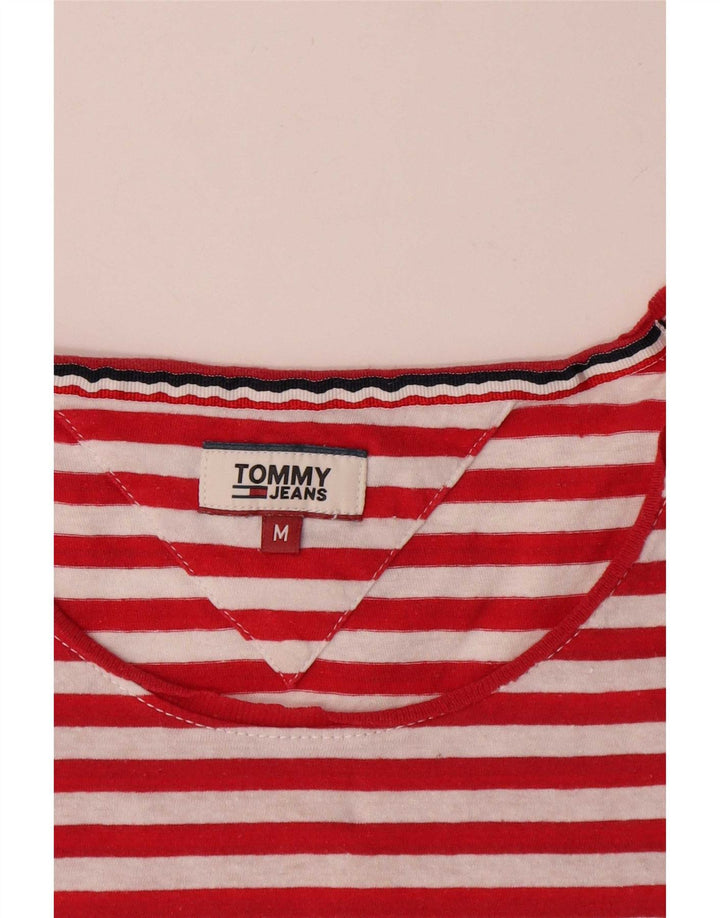 T-shirt da donna Tommy Hilfiger Top UK 14 a righe rosse medie