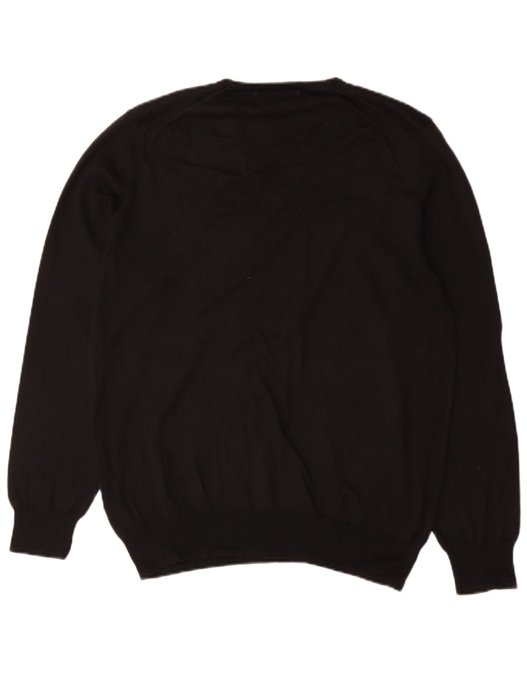 Maglione Zara da uomo con scollo a V grande in cotone nero