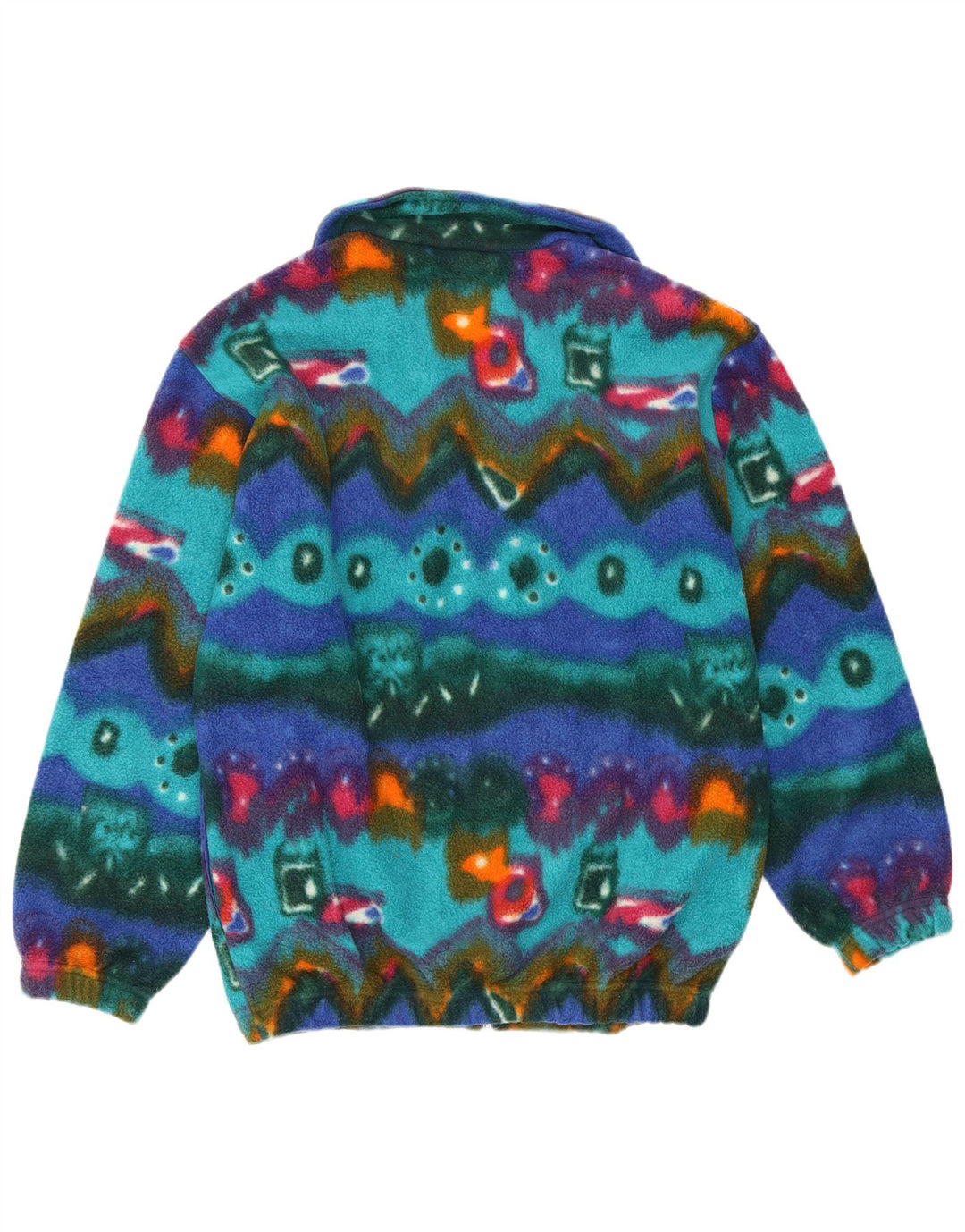 Giacca in pile da uomo Cacao IT 46 Small Poliestere geometrico multicolore