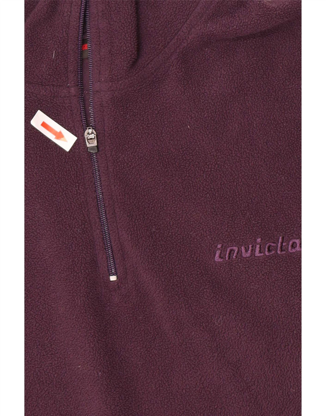Maglione in pile da donna con collo e zip Invicta UK 14 poliestere viola medio