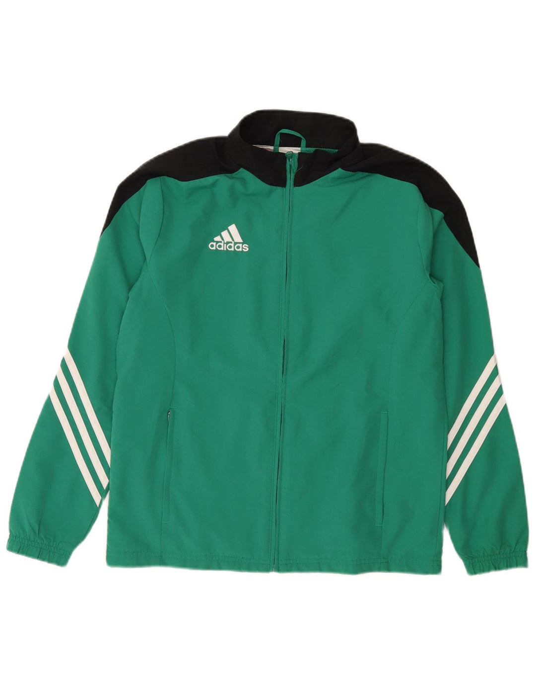 Giacca da tuta da ragazzo Adidas 13-14 anni XL Verde Colourblock Poliestere