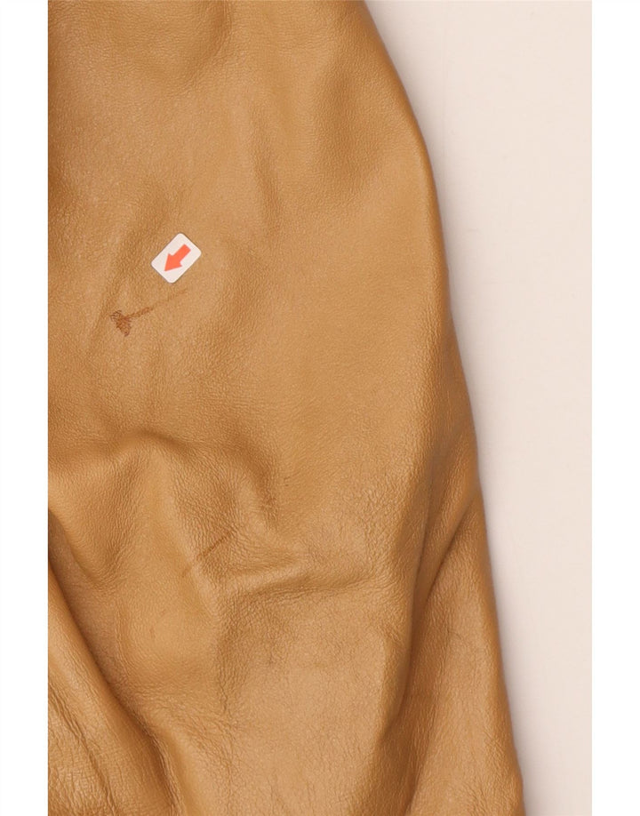 Giacca in pelle bomber militare vintage da uomo UK 38 Beige medio