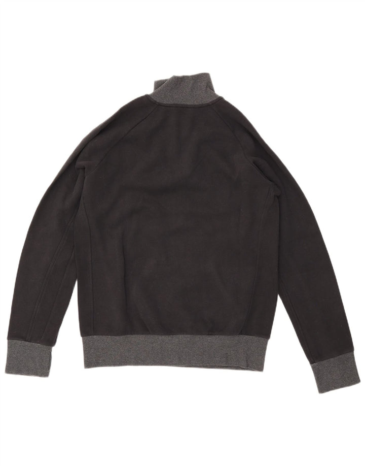 Felpa ADIDAS da donna con collo grafico e zip, maglione UK 16/18 grande nera