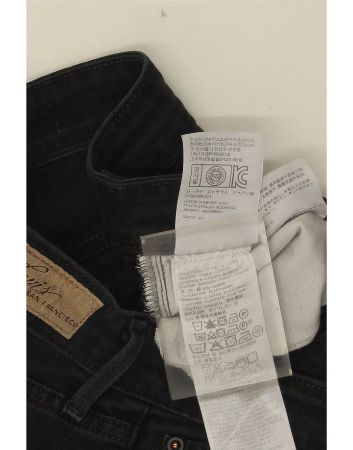 Jeans dritti da donna Levi's W27 L32 cotone nero