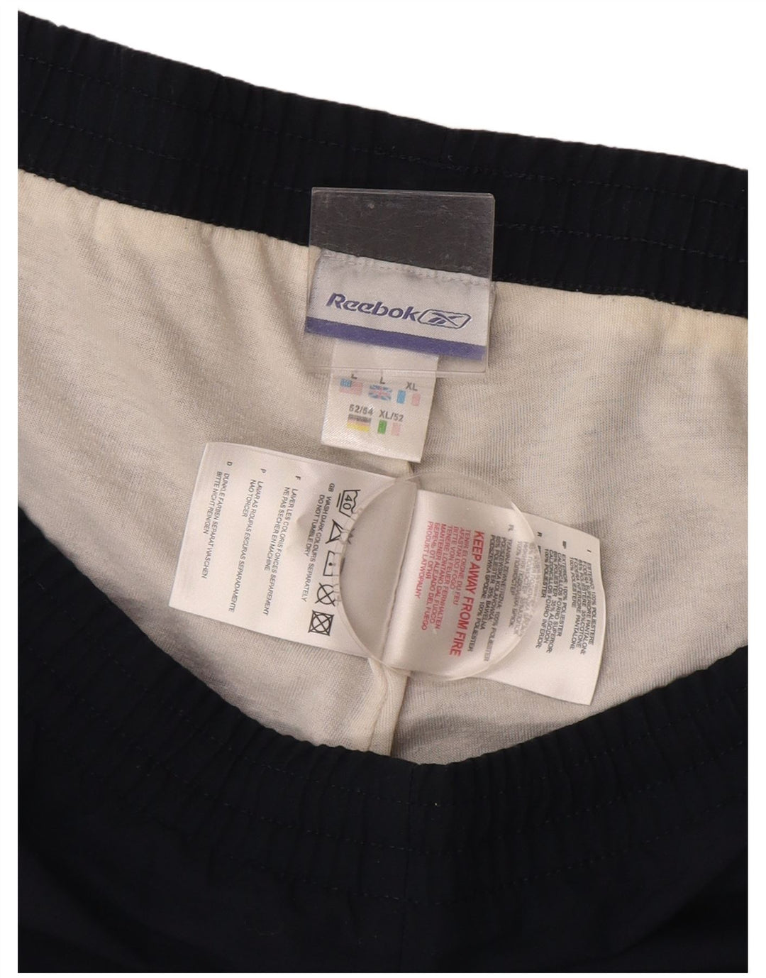 Pantaloni da tuta da uomo Reebok Joggers Large Blu Navy Poliestere