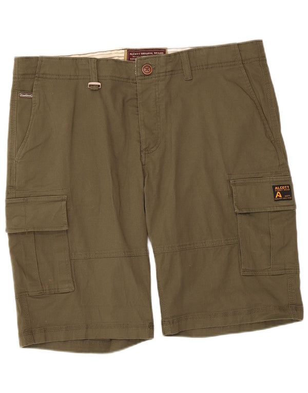 Pantaloncini cargo Alcott da uomo con vestibilità regolare IT 50 Large W38 cotone kaki
