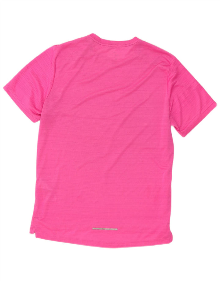 T-shirt Nike Dri Fit da uomo, top in poliestere rosa medio