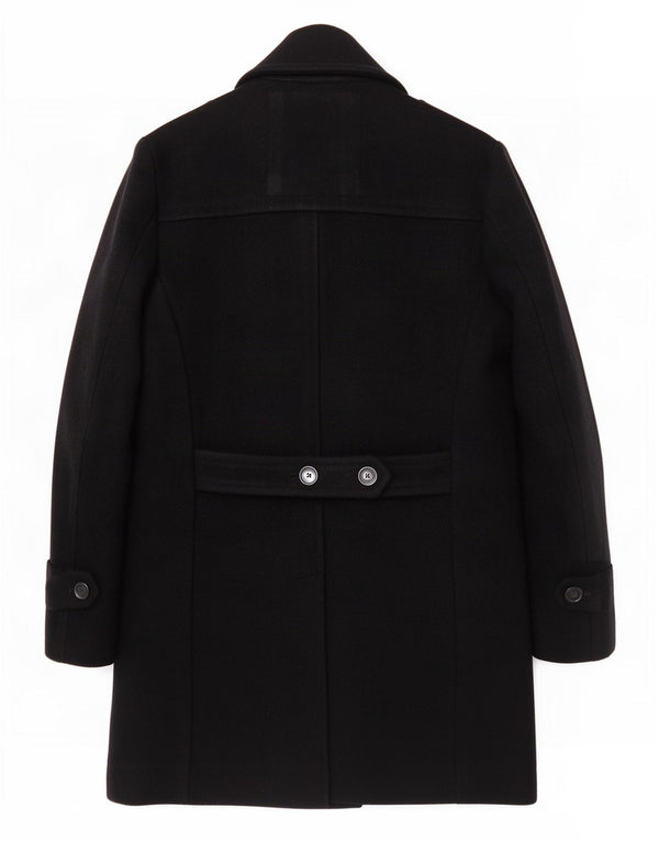 Cappotto doppiopetto militare da uomo Superdry UK 40 grande lana nera