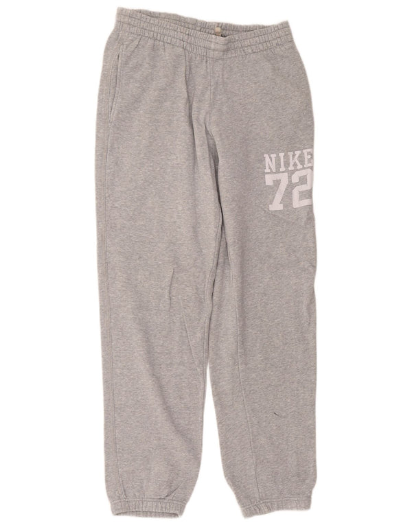 Pantaloni da tuta con grafica Nike da uomo, pantaloni da jogging, piccoli, in cotone grigio, sportivi