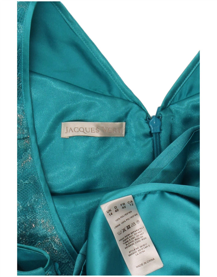 Abito tubino senza maniche da donna Jacques Vert UK 14 Poliestere blu medio